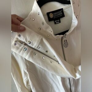 Swarovski Chrystal Zip Jacket by Christine Alexander, M